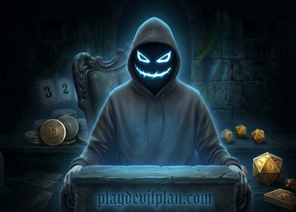 playdevilplan.com — Le Maître du Jeu, Jetons du Diable et Dés Mystères