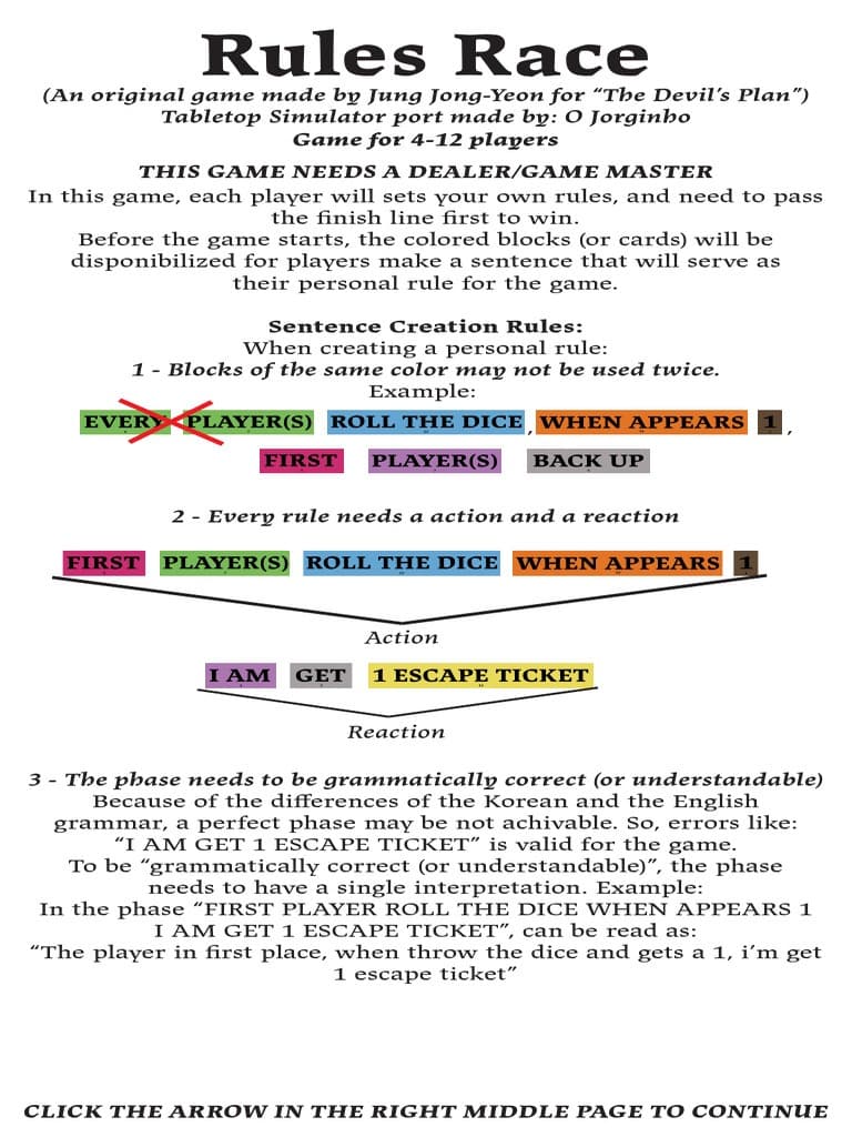 La Course aux Règles (Rules Race)